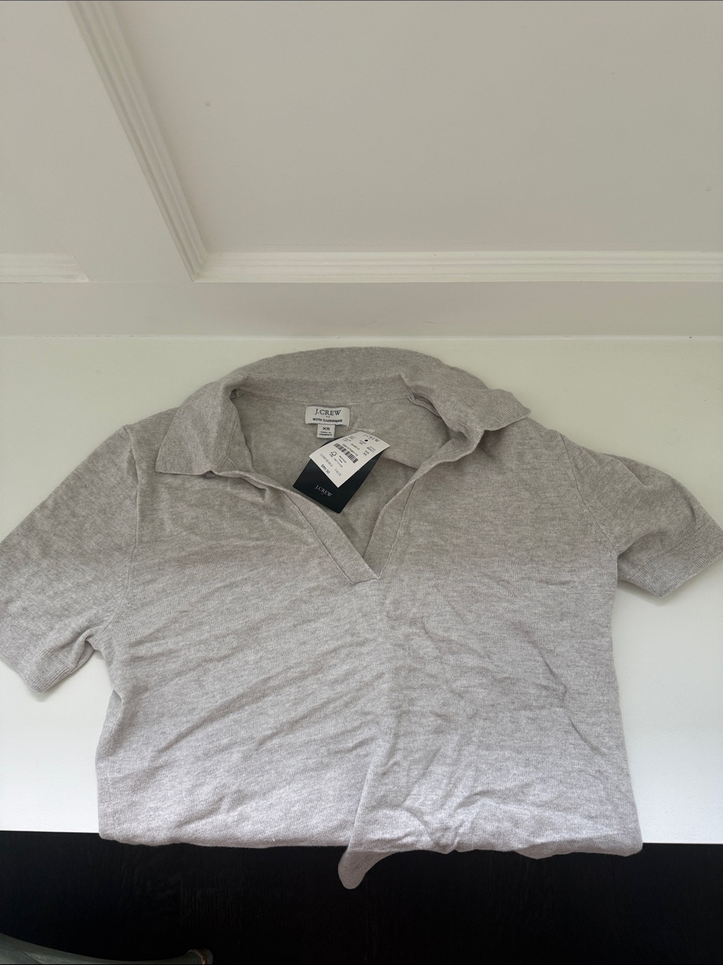 J. Crew Heather Gray Short Sleeve Polo